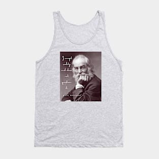 Walt Whitman portrait and quote: I accept reality and dare not question it Tank Top